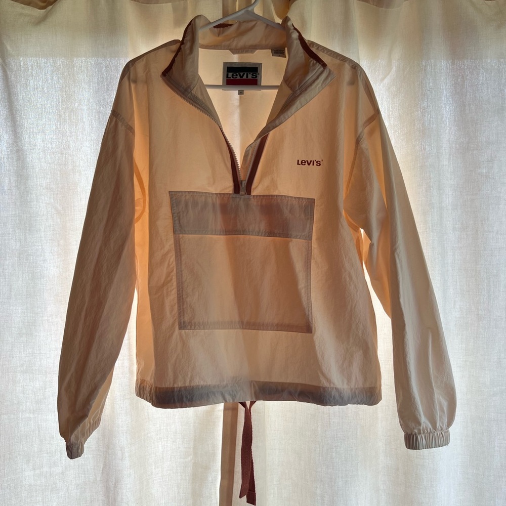 Levi's Cream Utility Jacket with Adjustable Hem